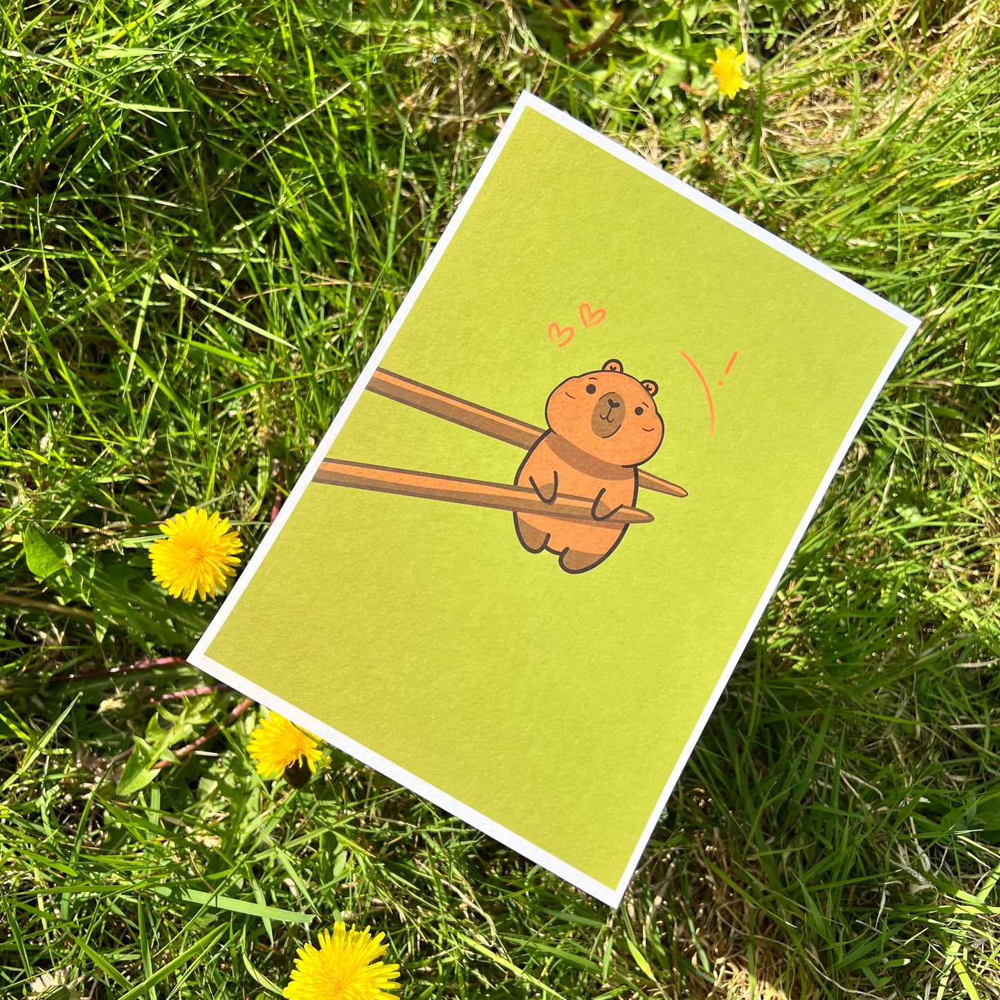 Chopstick Capibara - Poster (15x20)