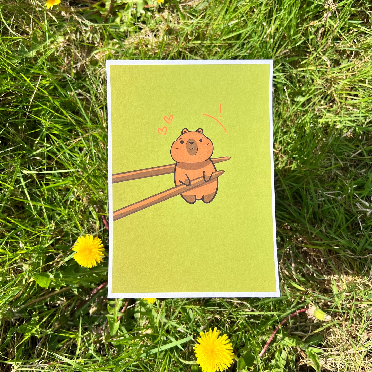 Chopstick Capibara - Poster (15x20)