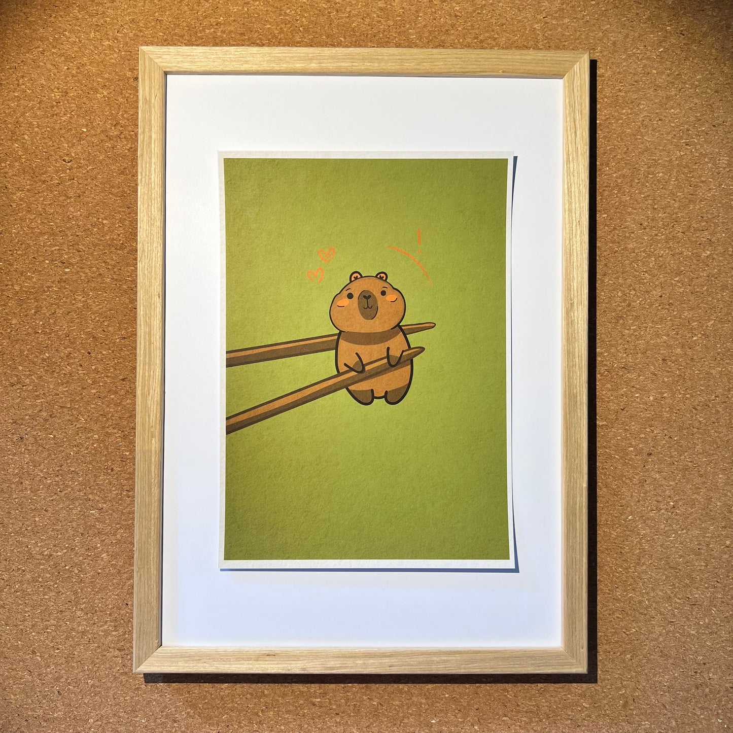 Chopstick Capibara - Poster (15x20)