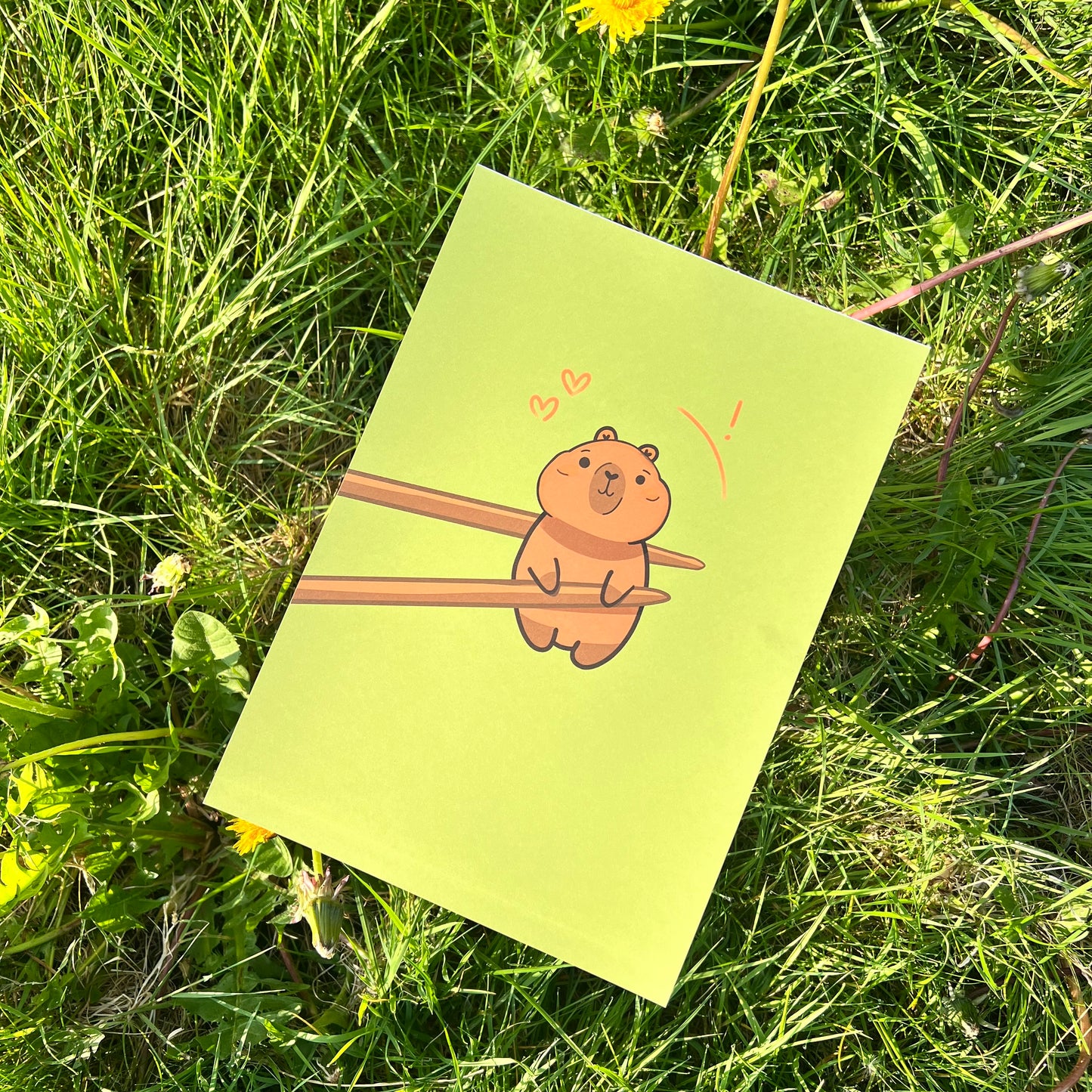 Chopstick Capibara - Poster (20x30)