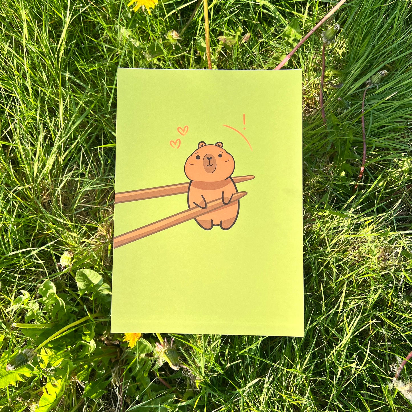 Chopstick Capibara - Poster (20x30)